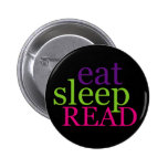 Eat, Sleep, READ - Retro Pins