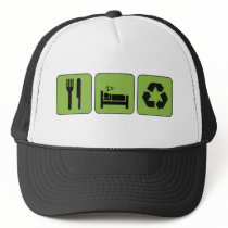 Eat, Sleep, Recycle Hat by teeboutique Eat, Sleep, Recycle Hat
