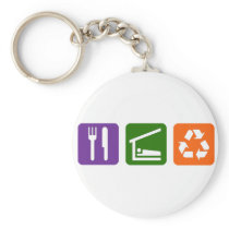 Eat Sleep Recycle Key Chain