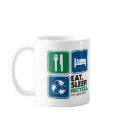 Eat Sleep Recycle mugs by visualnewbie Eat Sleep Recycle mugs