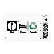 eat sleep recycle stamp