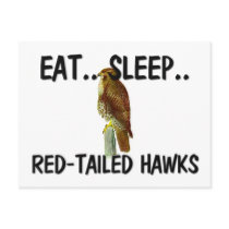 Eat Sleep RED-TAILED HAWKS postcards