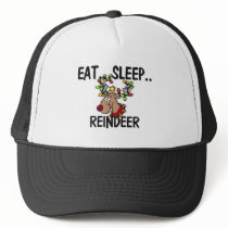 Eat Sleep REINDEER hats