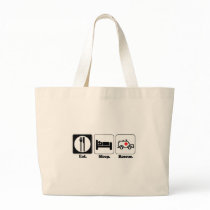 eat sleep rescue canvas bag