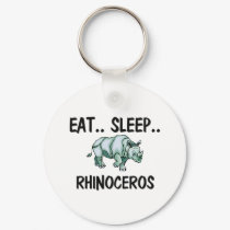 Eat Sleep RHINOCEROS keychains by AnimalShirts Eat Sleep RHINOCEROS keychains