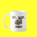 Eat Sleep RHINOS mugs
