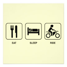 Eat Sleep Ride Custom Invitation