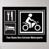 Eat Sleep RIDE Motorbike Posters