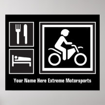 Eat Sleep RIDE Motorbike Posters