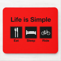 Eat Sleep Ride Red Mouse Pad mousepads