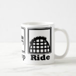 Eat, Sleep, & Ride (Roller Coasters) - Black Mug