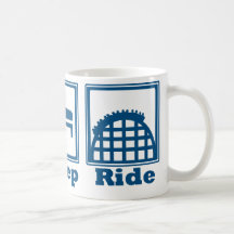 Eat, Sleep, & Ride (Roller Coasters) - Blue Mugs