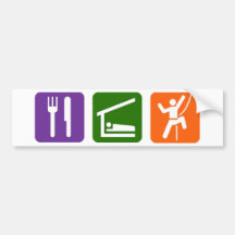 Eat Sleep Rock Climbing Bumper Sticker