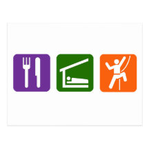 Eat Sleep Rock Climbing Post Cards