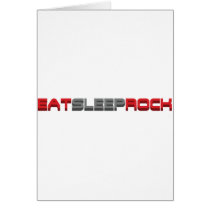 Eat Sleep Rock - Emo Alternative Grunge Rock Punk Cards