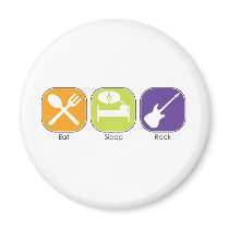 Eat Sleep Rock magnets