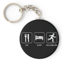 Eat Sleep Rollerblade Keychain