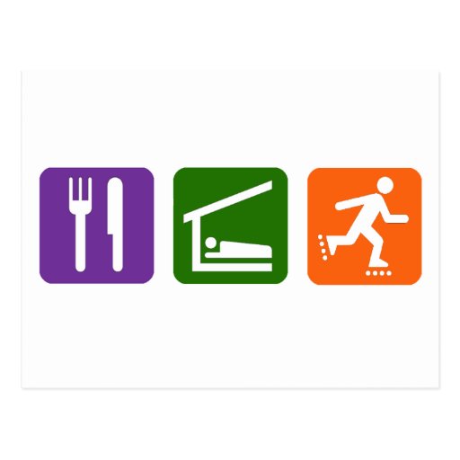 Eat Sleep Rollerblading Postcards