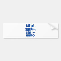 Eat sleep row bumper sticker