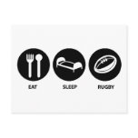 Eat Sleep Rugby Post Cards