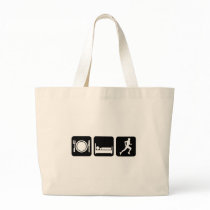 eat sleep run canvas bags