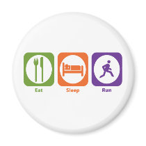 Eat Sleep Run Magnet