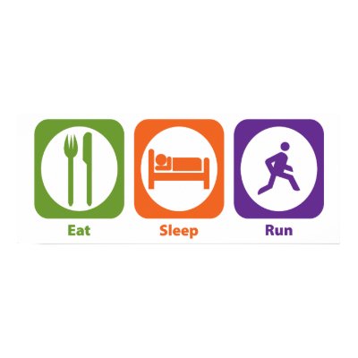 Eat Sleep Run Print by 1000suns