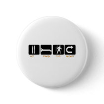 Eat Sleep Run Repeat Pinback Button