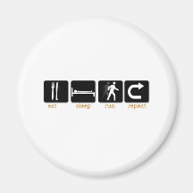 Eat Sleep Run Repeat Fridge Magnet