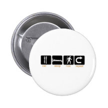Eat Sleep Run Repeat Pinback Button