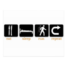 Eat Sleep Run Repeat Postcard