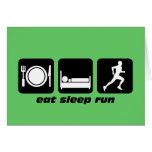 Eat sleep run running cards