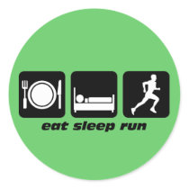 Eat sleep run running stickers