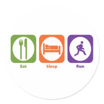 Eat Sleep Run Stickers