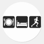 eat sleep run sticker