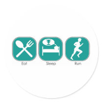 Eat Sleep Run stickers