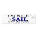 Eat Sleep Sail bumper stickers by worldsfair Eat Sleep Sail bumper stickers