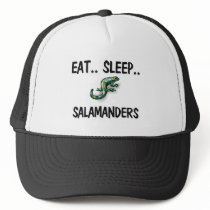 Eat Sleep SALAMANDERS hats