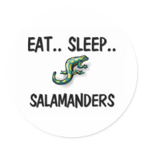 Eat Sleep SALAMANDERS stickers