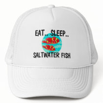 Eat Sleep SALTWATER FISH hats by AnimalShirts Eat Sleep SALTWATER FISH hats