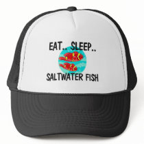 Eat Sleep SALTWATER FISH hats by AnimalShirts Eat Sleep SALTWATER FISH hats