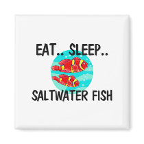 Eat Sleep SALTWATER FISH magnets