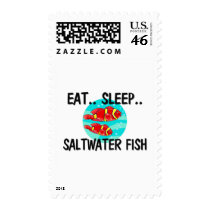 Eat Sleep SALTWATER FISH postage by AnimalShirts Eat Sleep SALTWATER FISH postage