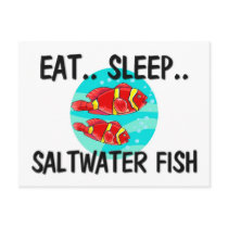 Eat Sleep SALTWATER FISH postcards by AnimalShirts Eat Sleep SALTWATER FISH postcards
