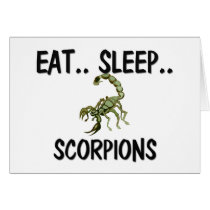 Eat Sleep SCORPIONS cards by AnimalShirts Eat Sleep SCORPIONS cards