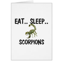 Eat Sleep SCORPIONS cards by AnimalShirts Eat Sleep SCORPIONS cards