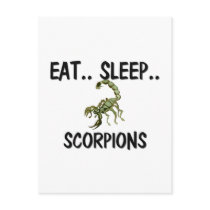Eat Sleep SCORPIONS postcards by AnimalShirts Eat Sleep SCORPIONS postcards