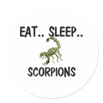 Eat Sleep SCORPIONS stickers by AnimalShirts Eat Sleep SCORPIONS stickers