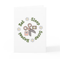 Eat Sleep Scrap Repeat Greeting Card