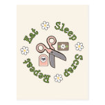Eat Sleep Scrap Repeat Postcard